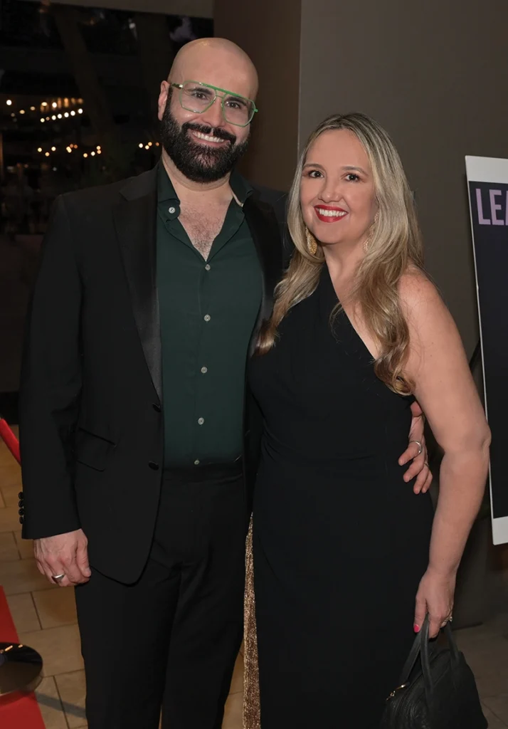attractive couple smiling at camera