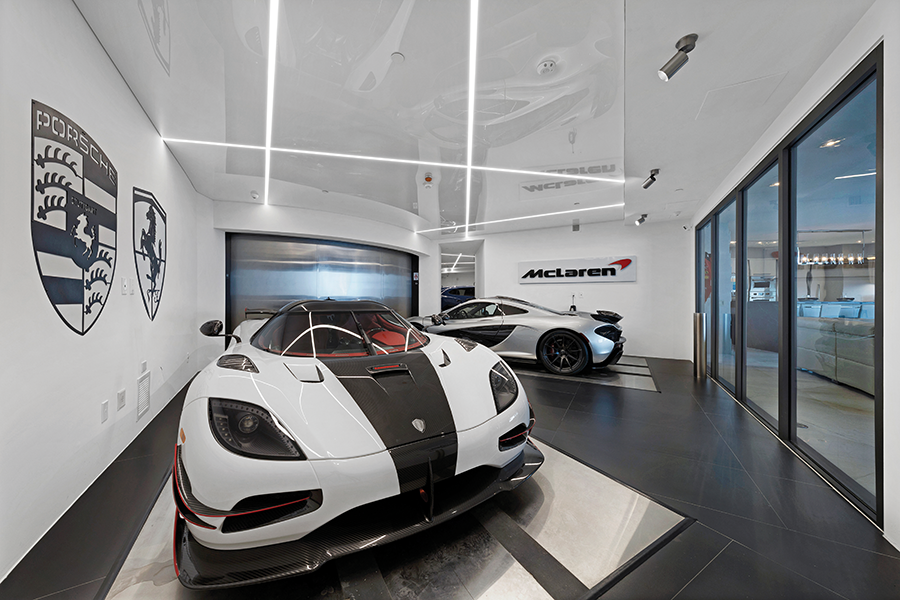 Luxury car garage